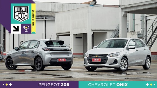 Peugeot 208 x Chevrolet Onix: qual vence a disputa de quartas de final da Copa do Mundo dos Carros 1.0?