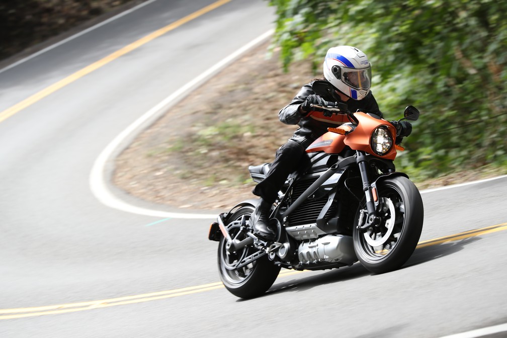 G1 rodou com a Harley-Davidson LiveWire elétrica em Portland — Foto: Divulgação