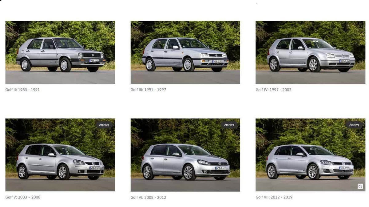 Volkswagen Golf: veja a evolução do modelo ao longo dos anos