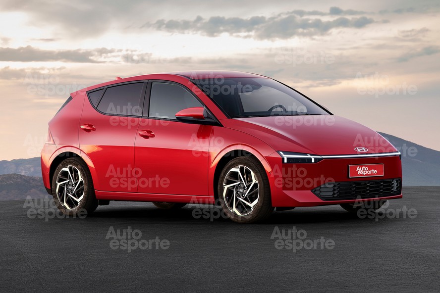 Projeção da nova geração do Hyundai HB20