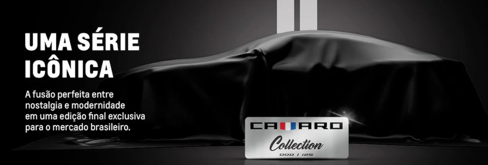 Camaro Collection anunciado no site da Chevrolet — Foto: Divulgação