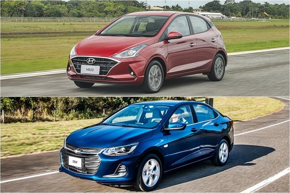 Novo Hyundai HB20 ou Novo Chevrolet Onix? (Foto: Auto News Brasil) — Foto: Auto Esporte