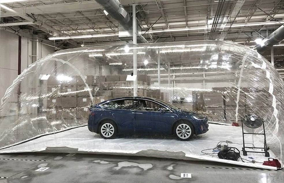 Tesla Model X em teste de poluição (Foto: Divulgação) — Foto: Auto Esporte