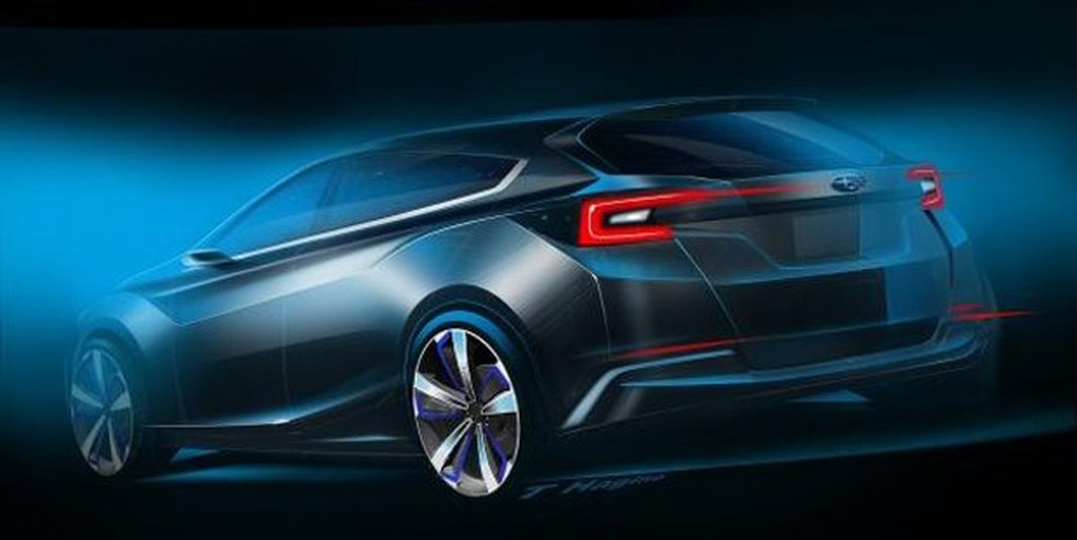 Traseira do Subaru Impreza 5-door Concept (Foto: Divulgação) — Foto: Auto Esporte