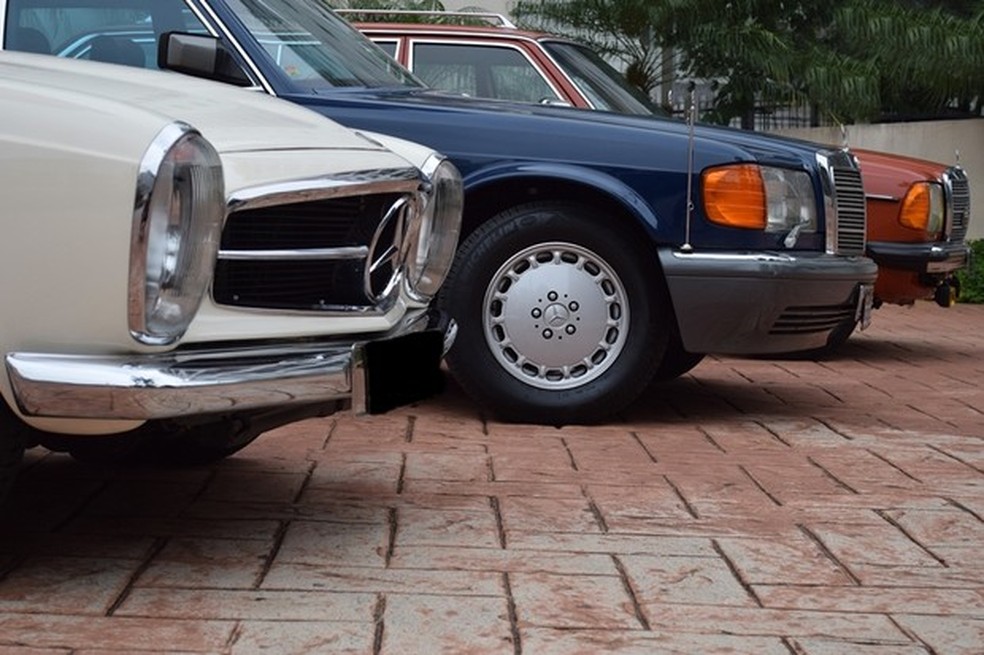 A grande maioria dos carros eram da Mercedes-Benz (Foto: André Schaun/Autoesporte ) — Foto: Auto Esporte