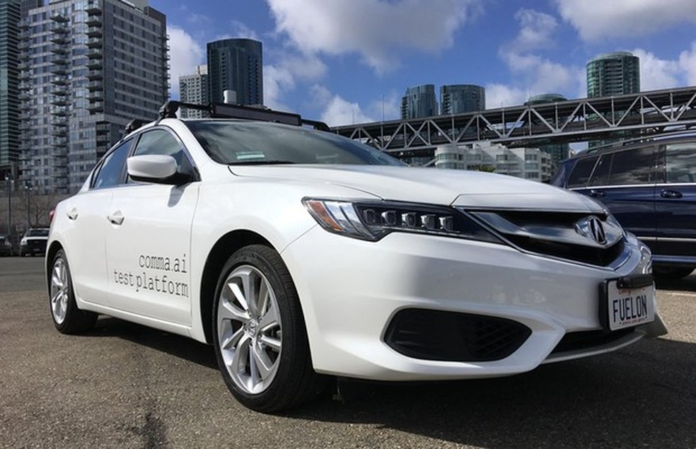 Protótipo de carro autônomo da comma.ai (Foto: Reprodução) — Foto: Auto Esporte