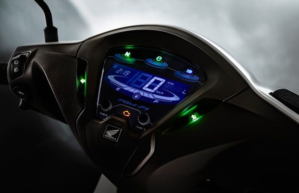 Novo painel digital da Honda Biz (Foto: Divulgação) — Foto: Auto Esporte