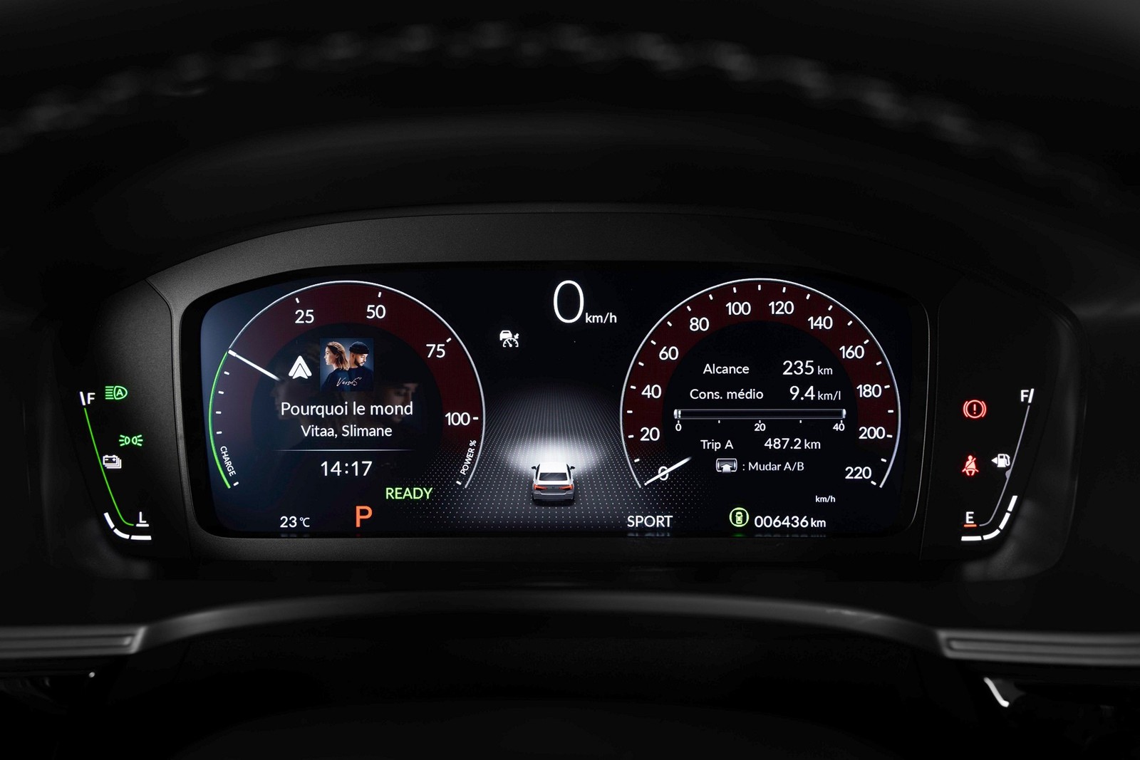 Honda Civic 2025 - painel de instrumentos — Foto: Divulgação