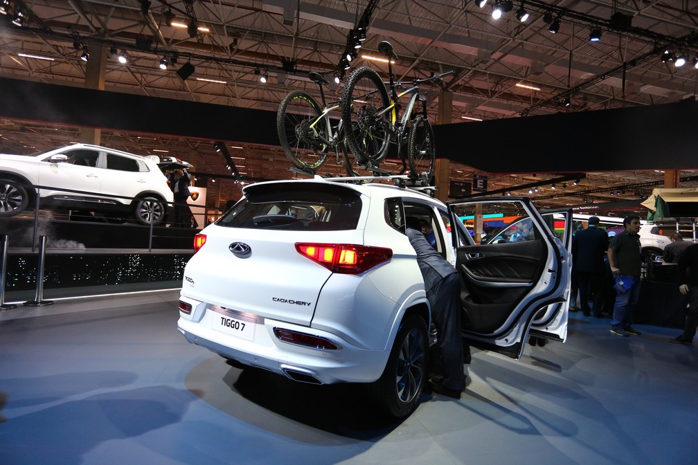 Chery Tiggo 7 chega às lojas em janeiro, fabricado em Anápolis (GO) — Foto: Marcelo Brandt/G1