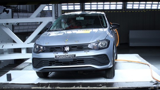 VW Polo Track tira 3 estrelas em teste de segurança e iguala a versão reestilizada