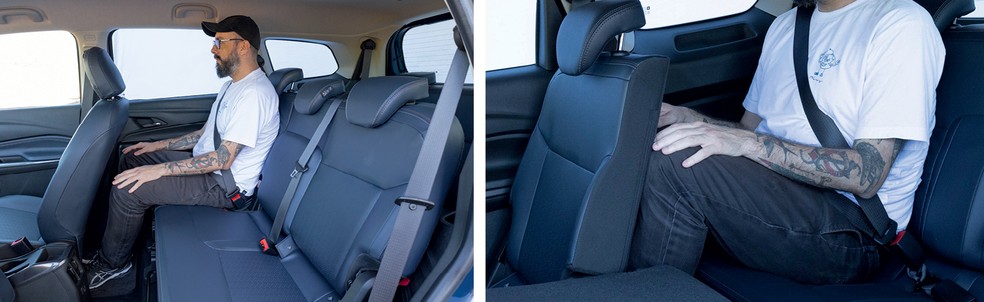 Chevrolet Spin tem bancos rebatíveis e espaço satisfatório no porta-malas — Foto: Renato Durães/Auto News Brasil