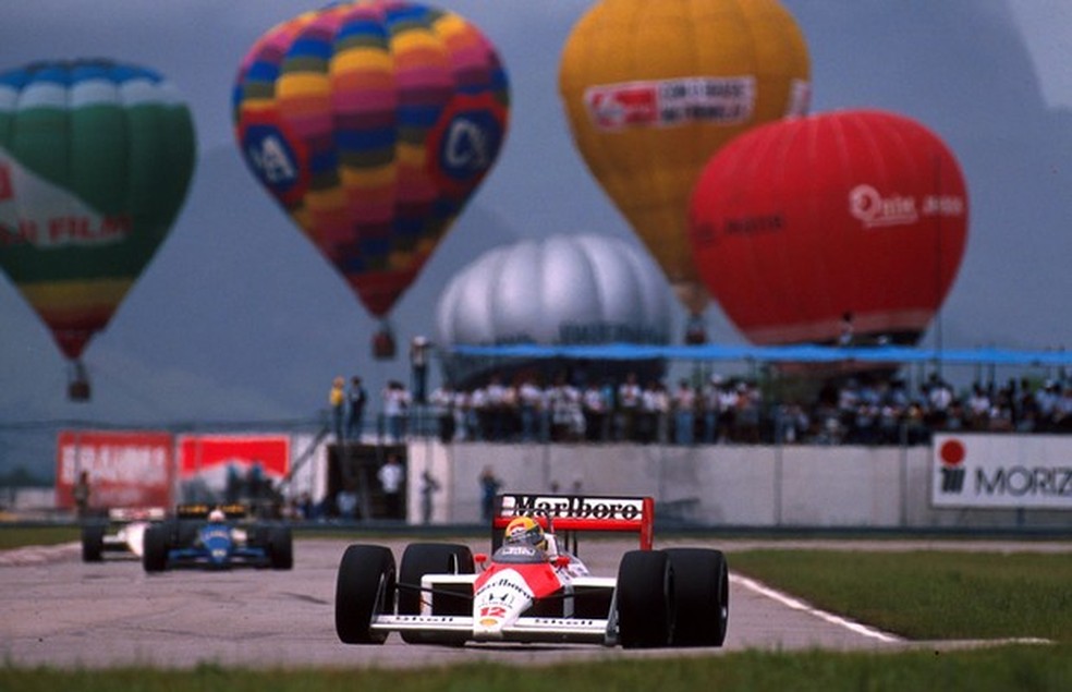 Senna no GP do Brasil de 1989 (Foto: Divulgação) — Foto: Auto Esporte