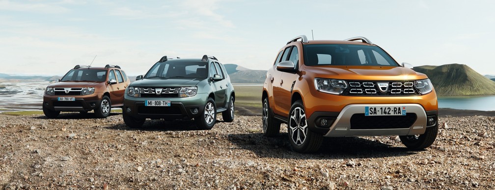 As mudanças do Dacia Duster ao longo da vida — Foto: Divulgação