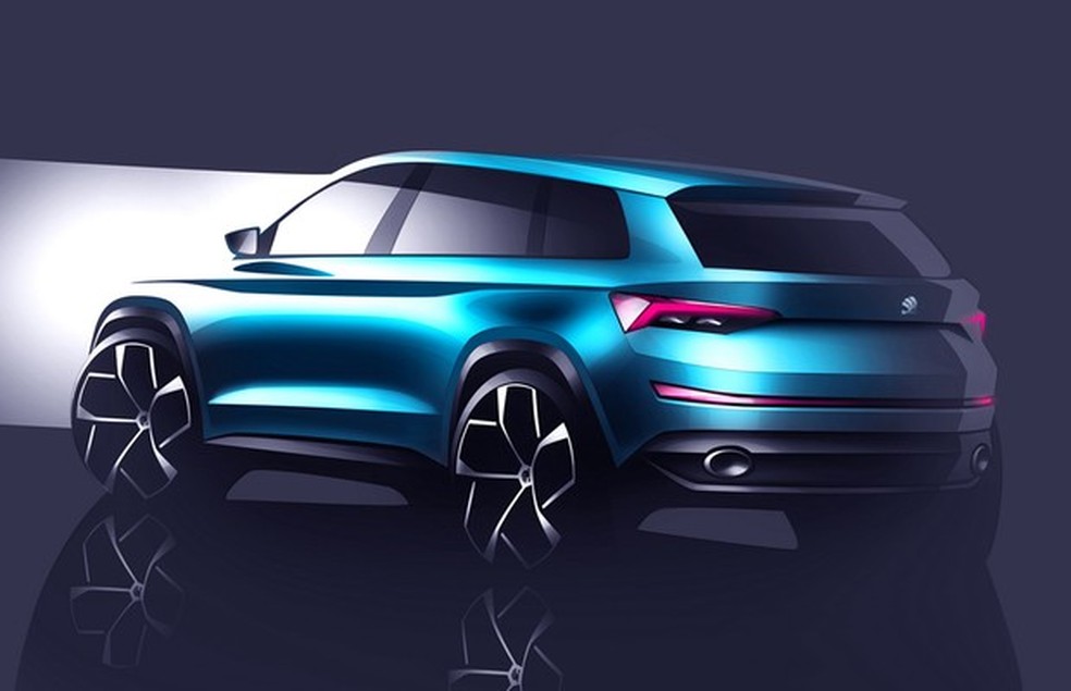 Desenho do Skoda VisionS conceito (Foto: Divulgação) — Foto: Auto Esporte