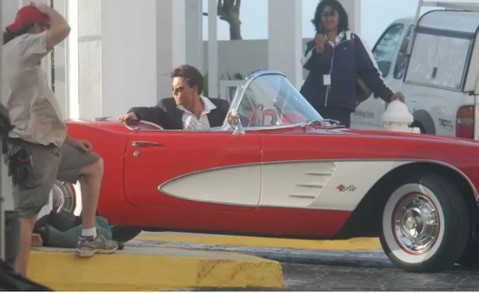 Corvette 1959 do astro foi usado no filme "Diário de um Jornalista Bêbado" — Foto: Reprodução
