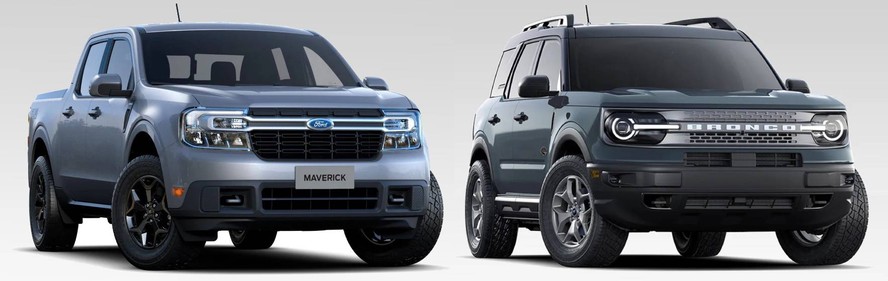 RECALL: Ford Bronco Sport, modelos 2021 a 2024, e Ford Maverick modelo 2022