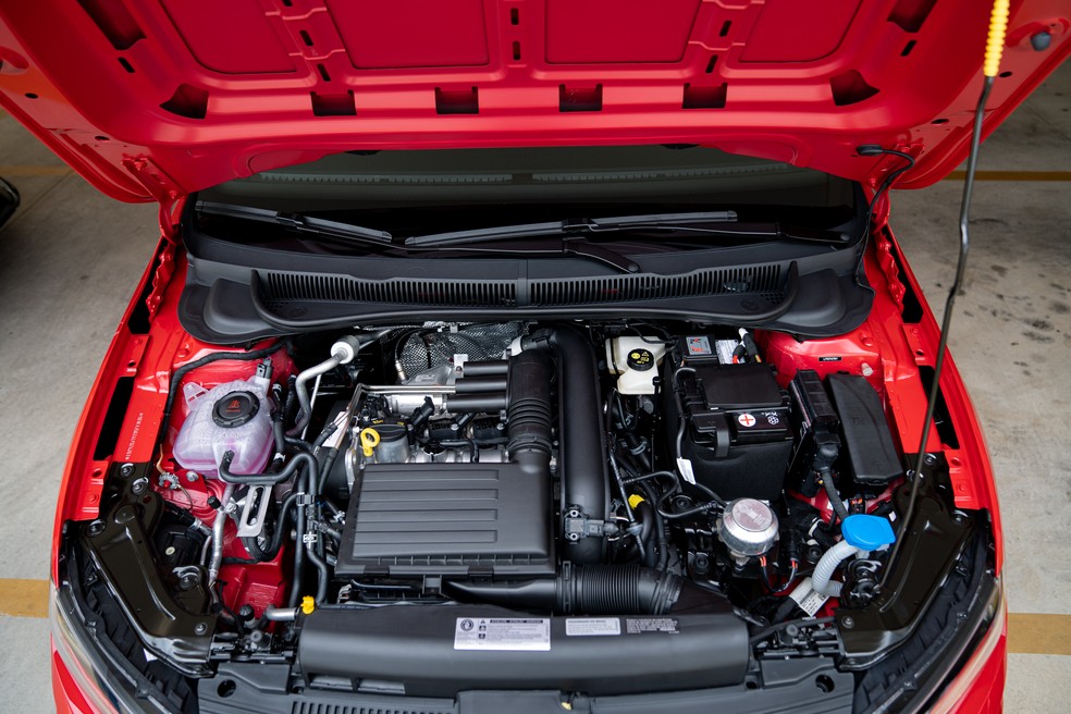 Motor 1.4 turbo é o mesmo usado em Jetta, T-Cross, Tiguan e Golf — Foto: Marcelo Brandt/G1