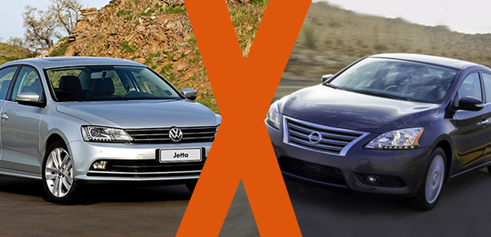 Jogo rápido: Sentra X Jetta (Foto: Divulgação) — Foto: Auto Esporte