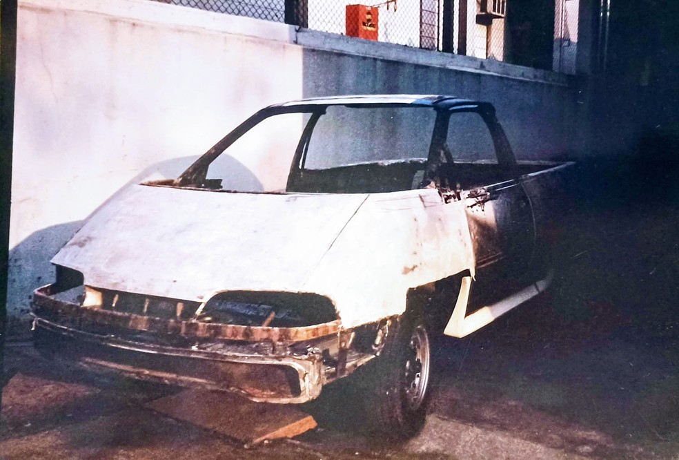 Vega em etapa de montagem da carroceria — Foto: Acervo/Museu da Imprensa Automotiva