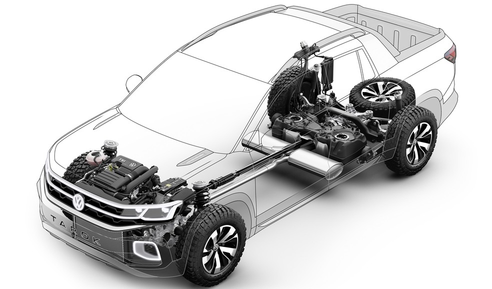 A Tarok usa a mesma plataforma MQB do Polo e T-Cross — Foto: Divulgação