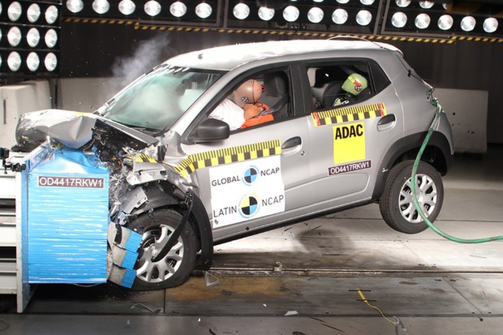 Renault Kwid nacional conquista cinco estrelas nos testes de colisão do Latin NCAP (Foto: Divulgação) — Foto: Auto Esporte