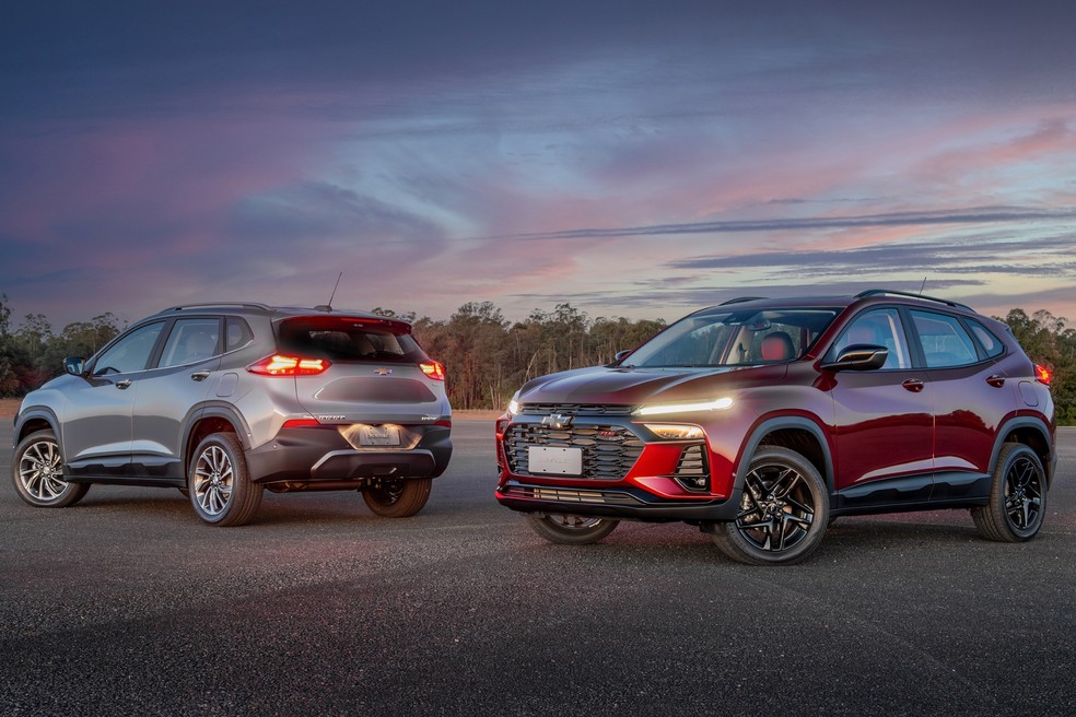 Chevrolet Tracker 2026 é continua com motores 1.0 e 1.2, ambos turbo de três cilindros  — Foto: Divulgação/Chevrolet