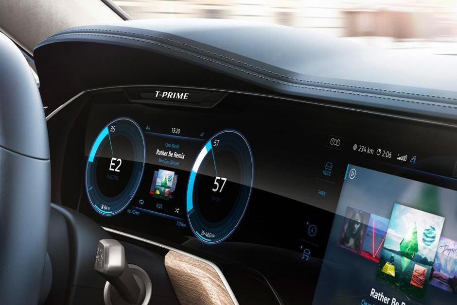 Interior do conceito Volkswagen T-Prime GTE