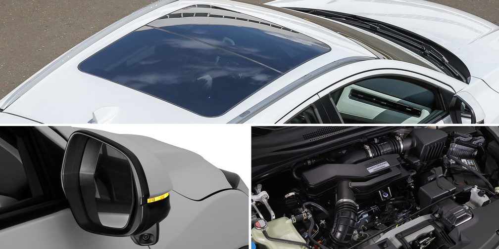Teto solar, câmera no retrovisor e motor turbo são novidades do Honda HR-V Touring — Foto: Divulgação