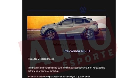 Exclusivo: nenhuma unidade do Volkswagen Nivus foi vendida. Problema no site de reservas impediu o faturamento dos carros em pré-venda