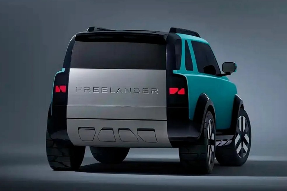 Freelander Concept97 tem linhas quadradas e clara inspiração na Land Rover — Foto: Divulgação