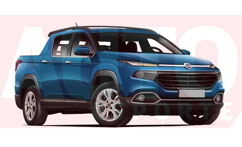Projeção da picape 226 da Fiat (Foto: Renato Aspromonte/ Auto News Brasil) — Foto: Auto Esporte