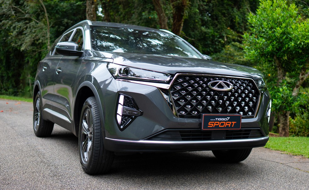 Caoa Chery Tiggo 7 Sport estreia novo visual na grade frontal — Foto: Divulgação