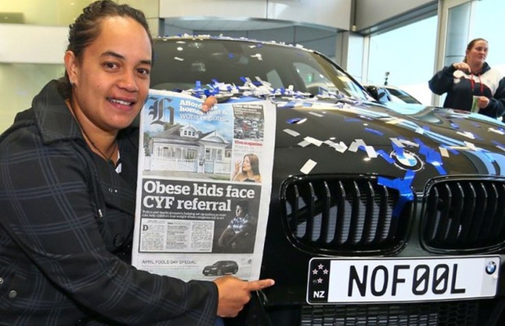 Tianna Marsch, ganhadora da BMW (Foto: Divulgação) — Foto: Auto Esporte