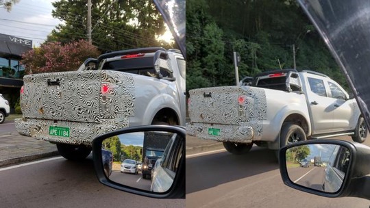 Nissan Frontier 2023 é flagrada com pouca camuflagem rodando pelo sul do Brasil 