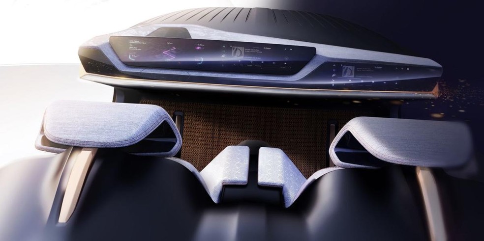Cabine do futuro da Chrysler tem central multimídia de 37,2 polegadas — Foto: Divulgação