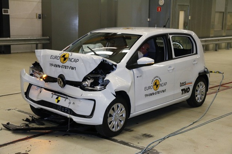 Volkswagen Up! melhorou apenas na proteção para crianças (Foto: Euro NCAP) — Foto: Auto Esporte