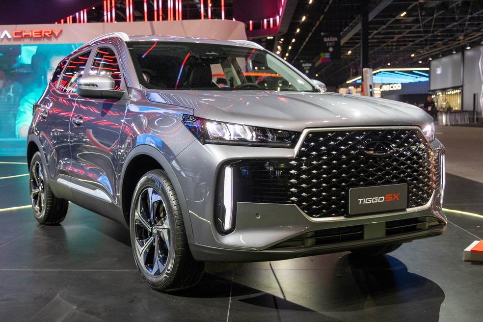 Caoa Chery Tiggo 5X reestilizado surgiu no Salão do Automóvel — Foto: Renato Durães/Autoesporte
