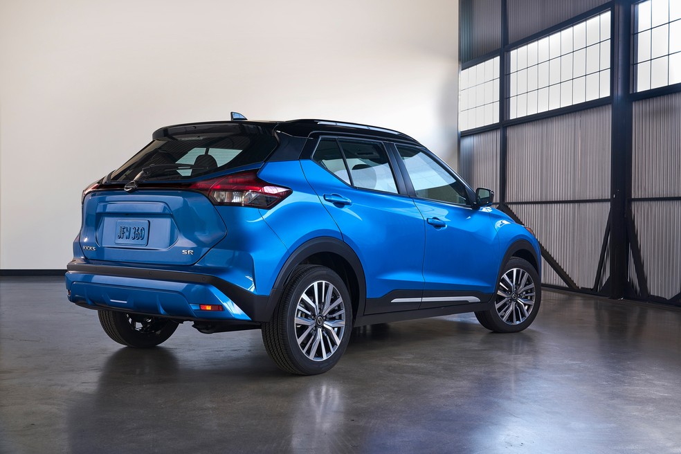 Nissan Kicks 2022: nova cor de lançamento azul elétrico será oferecida no Brasil — Foto: Divulgação