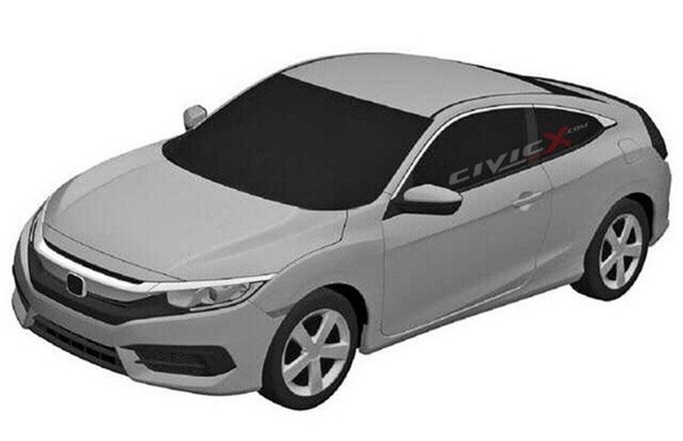 Patente do Honda Civic 2016 Coupe dianteira (Foto: Reprodução) — Foto: Auto Esporte