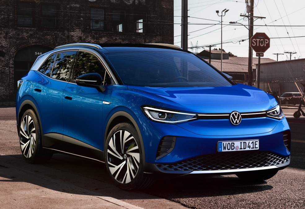 SUV médio elétrico, Volkswagen ID.4 também chega neste ano — Foto: Divulgação