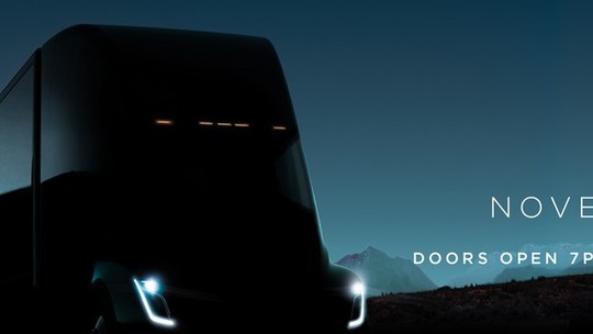 Tesla libera imagem do seu caminhão totalmente elétrico