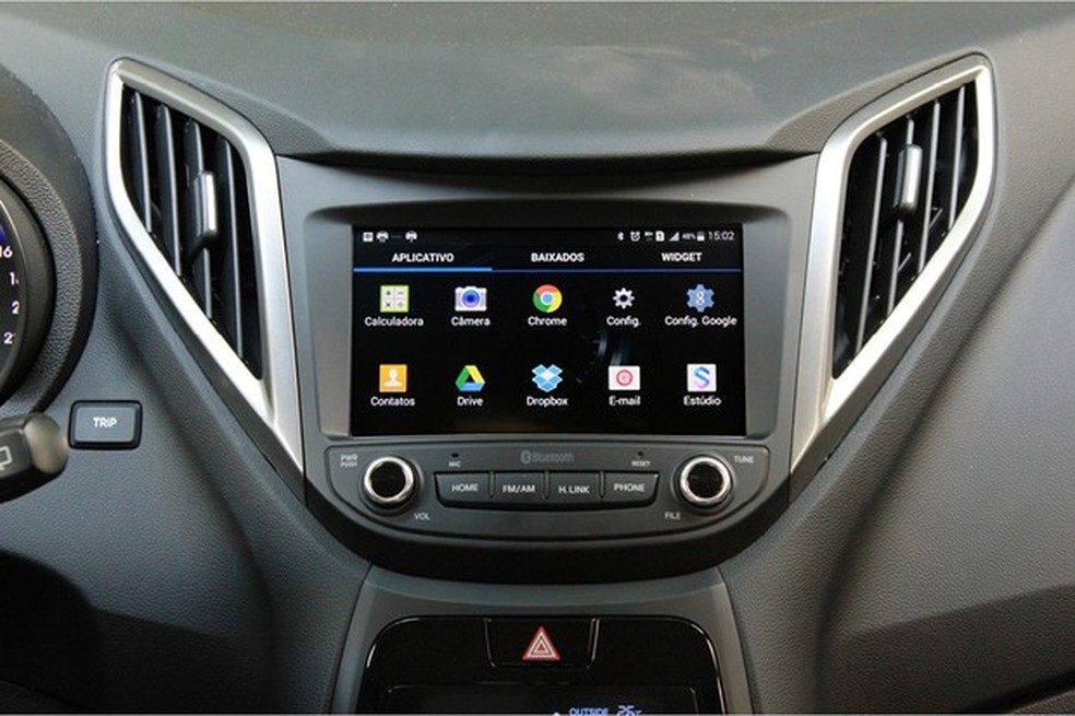 Teste de Central Multimídia Hyundai HB20: home do celular via CarLink (Foto: Alexandre Zanardo/ Auto News Brasil) — Foto: Auto Esporte