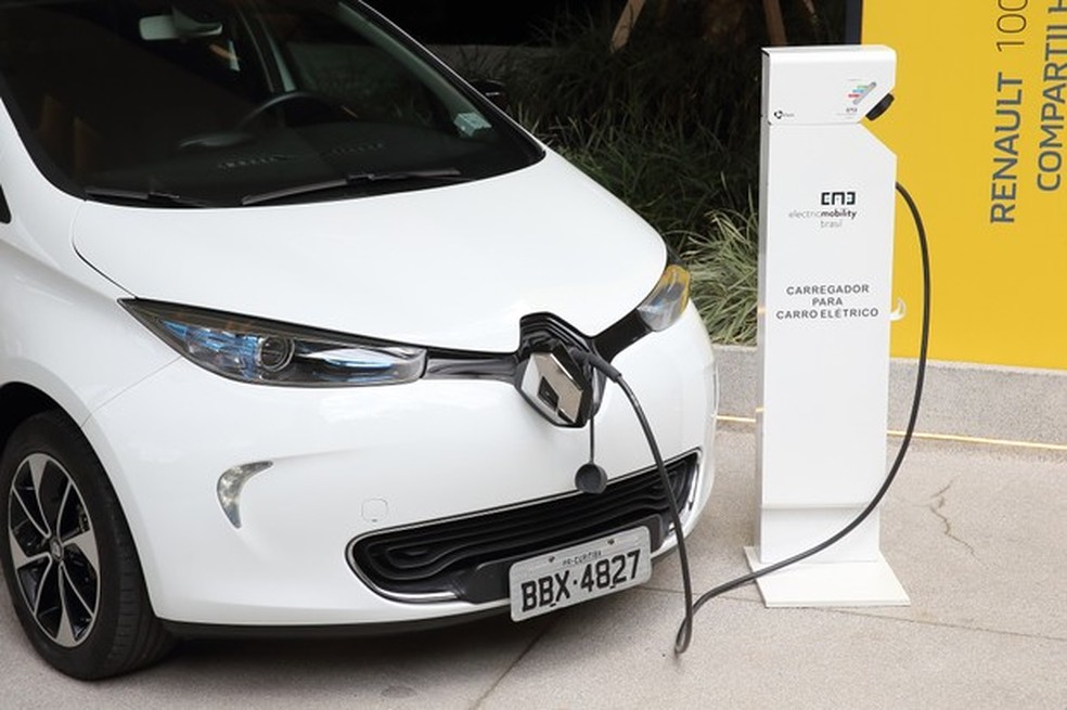 O carro elétrico Zoe é disponibilizado aos colaboradores do Cubo e do Renault Lab (Foto:Divulgação ) — Foto: Auto Esporte