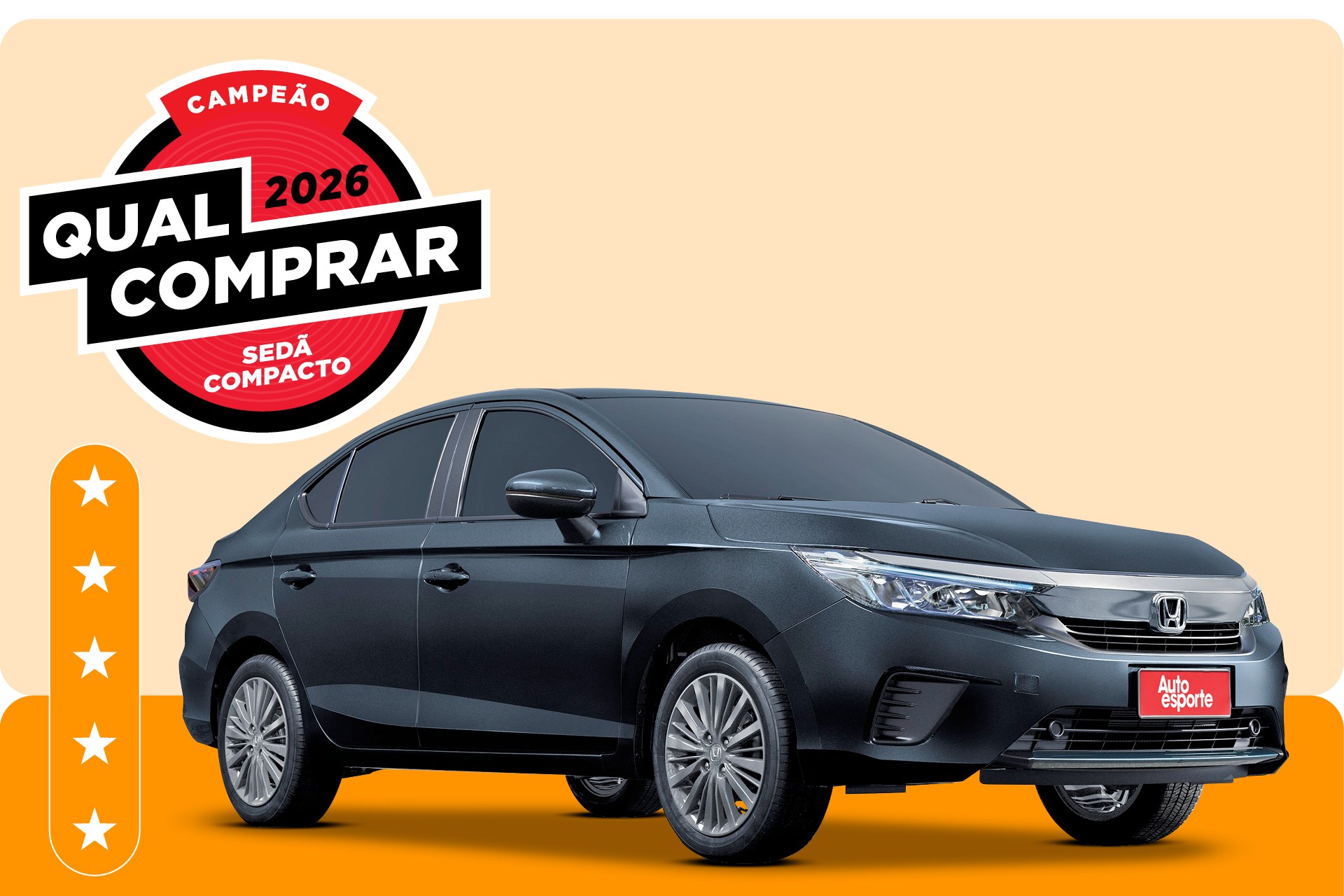 Honda City é o sedã compacto de melhor custo do Brasil em 2026