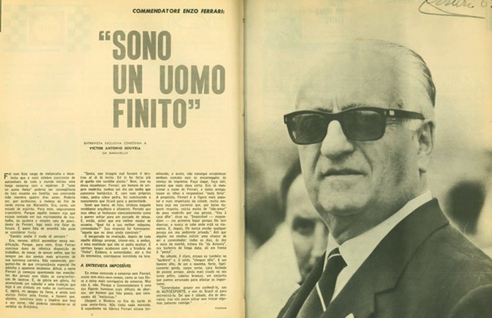 Entrevista com Enzo Ferrari (Foto: Auto News Brasil) — Foto: Auto Esporte