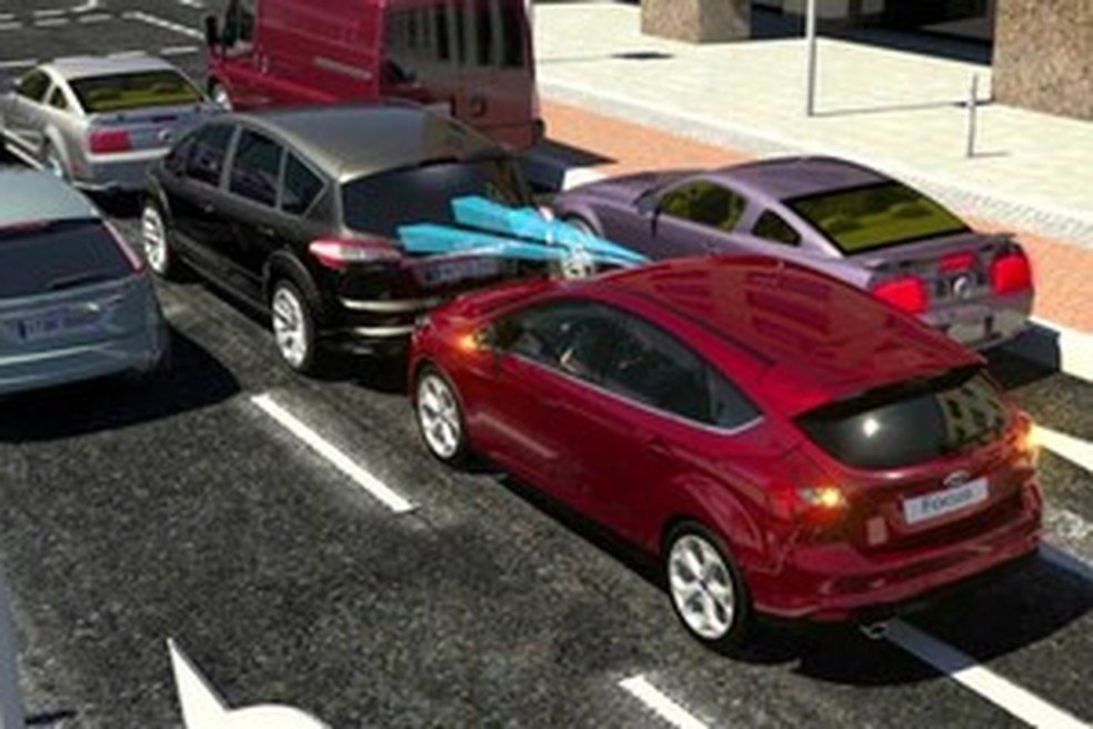 Ford explica sistema de frenagem autônoma (Foto: Divulgação) — Foto: Auto Esporte