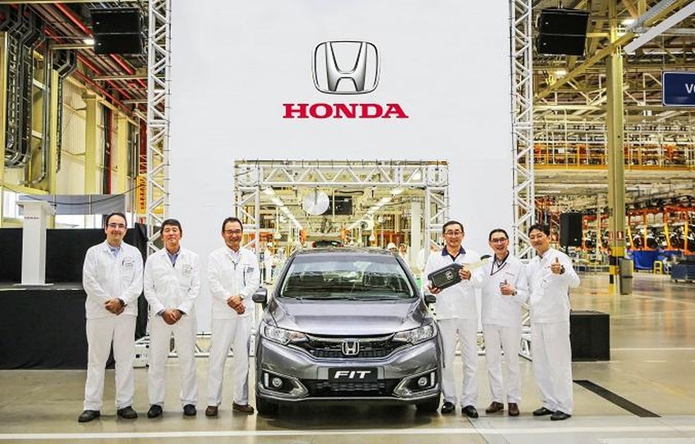 Honda inicia as operações em nova fábrica de Itirapina, interior de São Paulo. Fit é o primeiro modelo produzido. — Foto: Divulgação/Honda