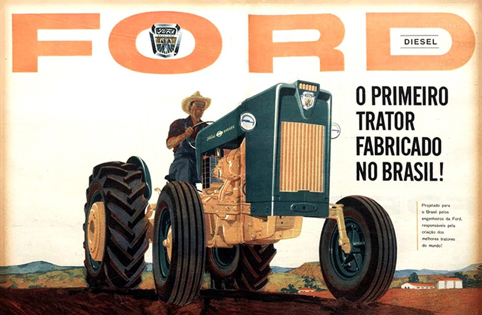 O primeiro trator fabricado no Brasil foi lançado em 1960 — Foto: Divulgação