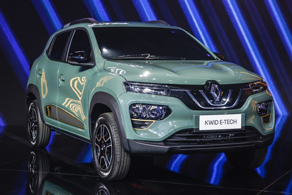 Renault Kwid E-Tech mantém o visual de sua versão vendida na Ásia, a City K-ZE — Foto: Divulgação