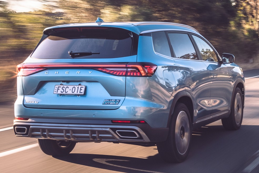 Novo Chery Tiggo 8 conserva visual das lanternas, apesar do facelift — Foto: Divulgação